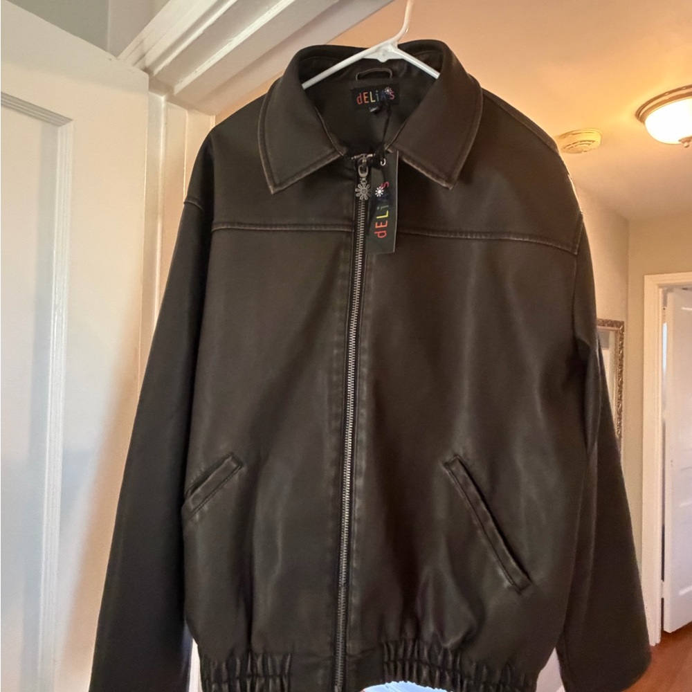 dELiA*s Dark Brown Leather Jacket